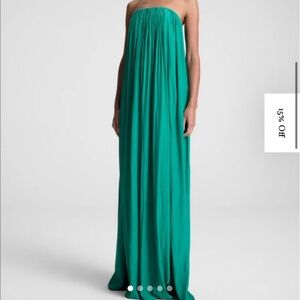 A.L.C. Green Strapless Maxi Dress